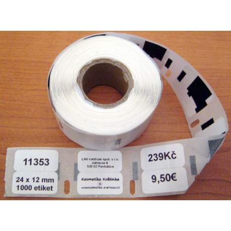 Etikety / Štítky Dymo Label Writer 24x12mm, 11353, S0822530 1000ks kompatibilní - DYMO