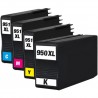 Sada 4ks HP 950XL / 951XL (950 XL, 951 XL)  s čipem HP Officejet Pro 8100, 8600 - kompatibilní inkoustové náplně (cartridge)