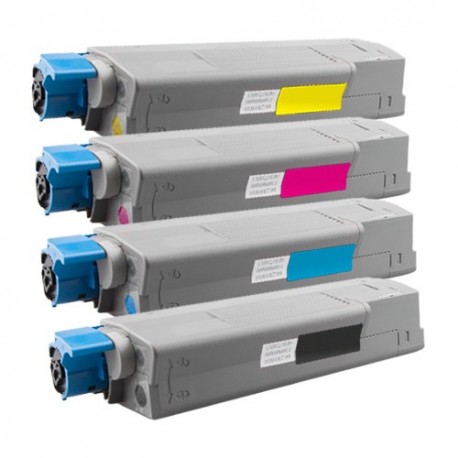 4x Toner Oki 44315308, 44315307, 44315306, 44315305 - C/M/Y/K kompatibilní - Oki C610, C610DN, C610N, C610DTN