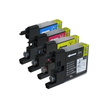 Sada 4ks Brother LC1240 XL - DCP-J525, J725, J925, MFC-J430, J6510, J825 - kompatibilní inkoustové náplně (cartridge)