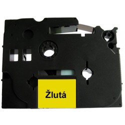 Páska (štítky) Brother TZ-631 (TZE631 P-touch), 12mm, délka 8m, černá / žlutá, laminovaná - kompatibilní