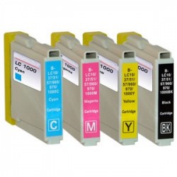 Sada 4ks Brother LC1000 / LC-970 XL - DCP-130, 135, 770, MFC-235, 360 - kompatibilní inkoustové náplně (cartridge)