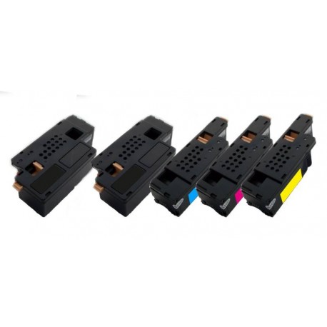 5x Toner Dell 1250 / 1250C / 1350 - C/M/Y/2xK DV16F, PDVTW, CMR3C, 5M1VR vysokokapacitní kompatibilní