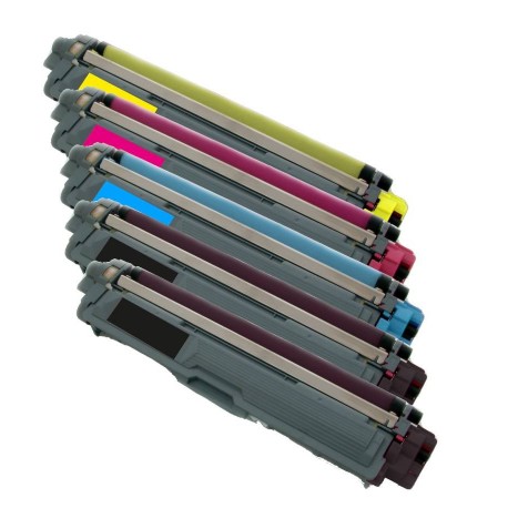 5x Toner Brother TN-245 (TN-245Bk, TN-241BK, TN-245Y, TN-245C, TN-241M) - C/M/Y/2xK kompatibilní - DCP-9020, HL-3150, MCF-9330