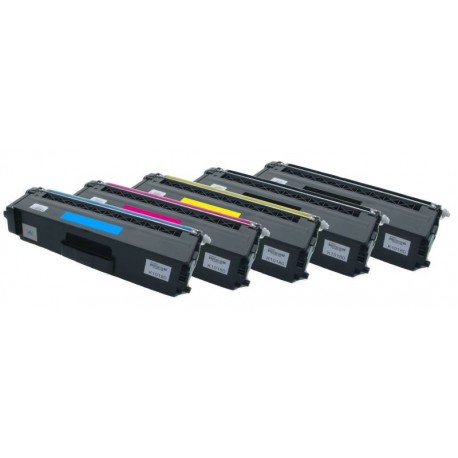 5x Toner Brother TN-328 (TN-328Bk, TN-328C, TN-328Y, TN-328M) - C/M/Y/2xK kompatibilní - HL-4140, MFC-9460, DCP-9270