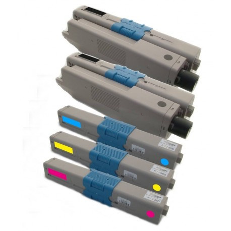 5x Toner Oki C310 44469803, 44469706, 44469705, 44469704 - C/M/Y/2xK kompatibilní - Oki C310DN, C330 DN, C510, C510DN, MC351