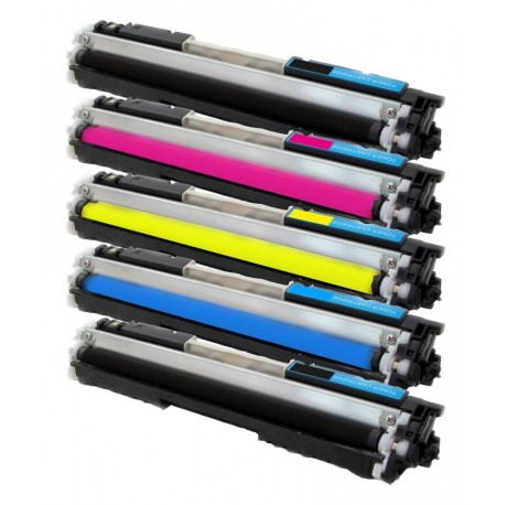 Sada 5x Toner Canon CRG-729 (CRG-729Bk, CRG-729C, CRG-729M, CRG-729Y, CRG729) kompatibilní pro LBP-7010, LBP-7018