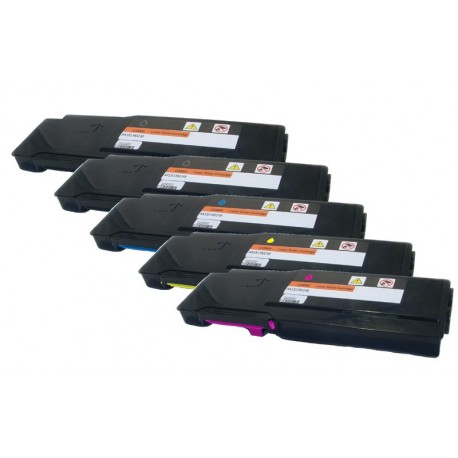 5x Toner pro Dell C2660, C2665DWN - C/M/Y/2x K 67H2T, TW3NN, V4TG6, 2K1VC vysokokapacitní kompatibilní