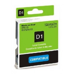 Štítky Dymo D1 45018, S0720580, černý tisk na žluté pásce, 12mm x 7m pro Dymo LabelManager, LabelPoint- kompatibilní