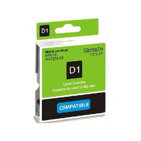 Štítky Dymo D1 45018, S0720580, černý tisk na žluté pásce, 12mm x 7m pro Dymo LabelManager, LabelPoint- kompatibilní