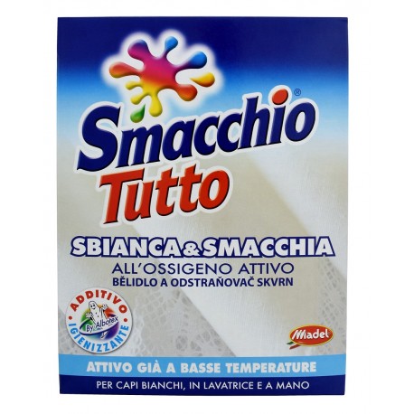 Smacchio Tutto Sbianca Smacchia 1kg -  Sypký odstraňovač skvrna na odolné prádlo s bělícím účinkem - MADEL